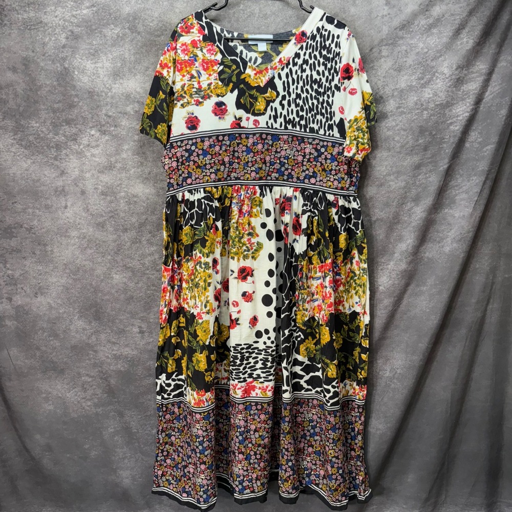 Only Necessities Cotton Mixed Floral Print Maxi Dress Womens 18/20 L Petite